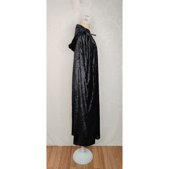 Country Silk Hooded Cape Black Adult One Size Fits All Costume Halloween Cosplay - Picture 13 of 16